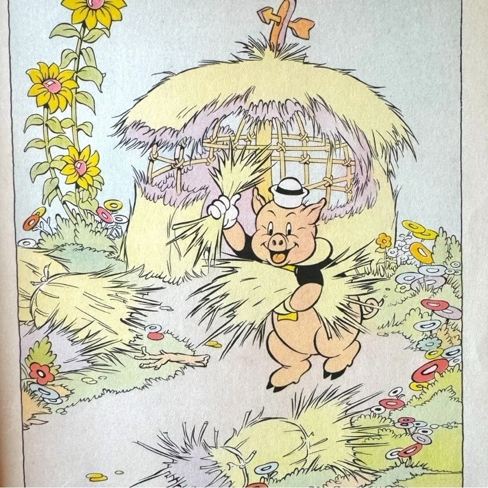 VINTAGE 1933 Walt Disney Three Little Pigs Silly Symphony Illustrated Book